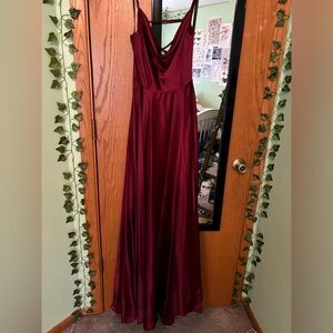 Windsor red wine prom dress.